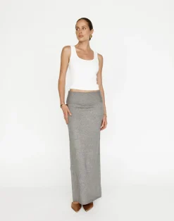 Seline Maxi Skirt (Slate)*CHARCOAL Sale