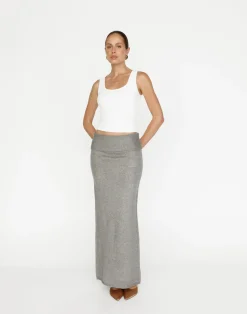 Seline Maxi Skirt (Slate)*CHARCOAL Sale