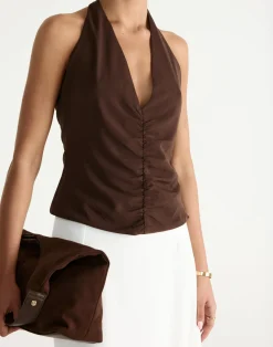 Shai Top (Chocolate)*CHARCOAL Sale