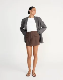 Sherin Mini Skirt (Chocolate)*CHARCOAL CLOTHING New