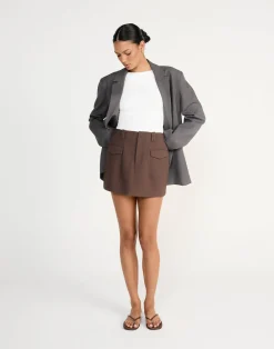 Sherin Mini Skirt (Chocolate)*CHARCOAL CLOTHING New