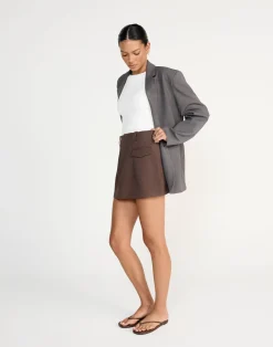 Sherin Mini Skirt (Chocolate)*CHARCOAL CLOTHING New