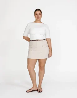 Sherin Mini Skirt (Oat)*CHARCOAL Fashion