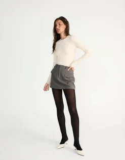 Sherin Mini Skirt (Slate)*CHARCOAL CLOTHING Discount