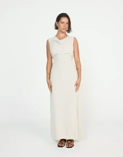 Shoreline Maxi Dress (Latte)*CHARCOAL CLOTHING Clearance