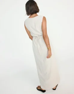 Shoreline Maxi Dress (Latte)*CHARCOAL CLOTHING Clearance