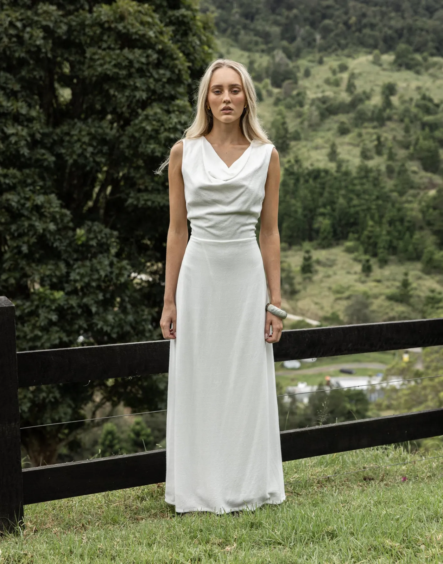 Shoreline Maxi Dress (White)*CHARCOAL CLOTHING Clearance