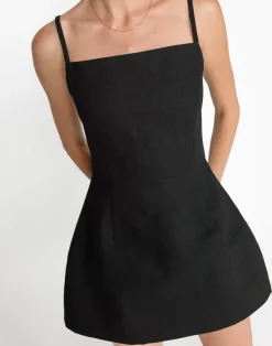 Sinead Mini Dress (Black)*CHARCOAL Clearance
