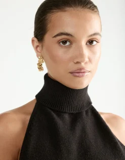 Solene Earrings (Gold)*CHARCOAL Hot