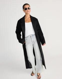 Sorrel Trench Coat (Black)*CHARCOAL CLOTHING Clearance