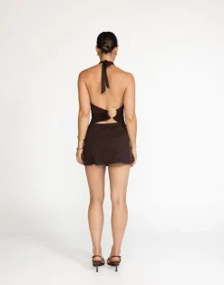 Speakeasy Mini Dress (Cocoa)*CHARCOAL Clearance
