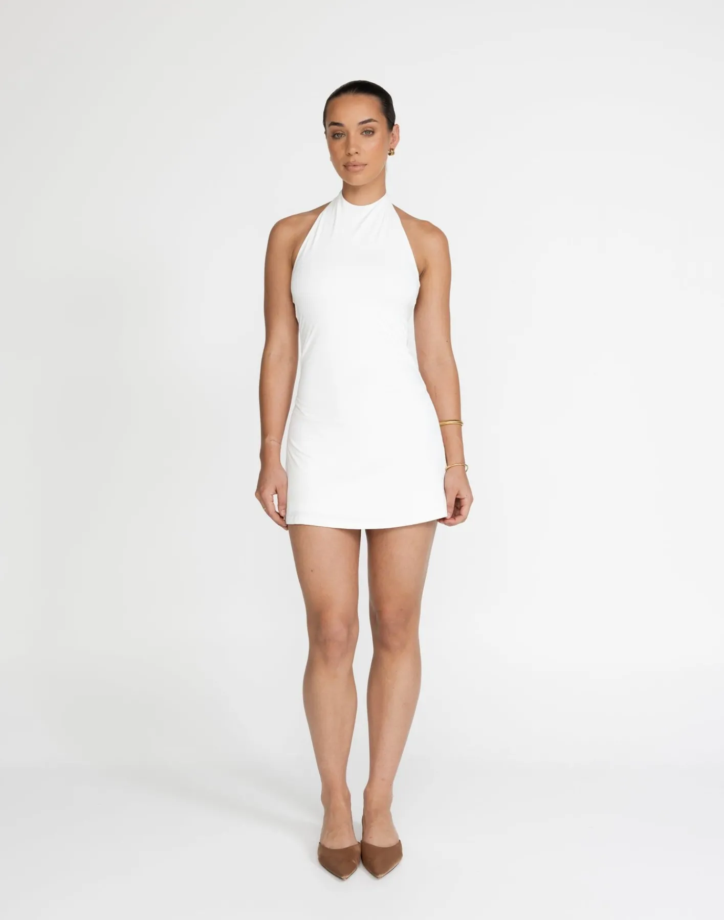 Speakeasy Mini Dress (White)*CHARCOAL Sale