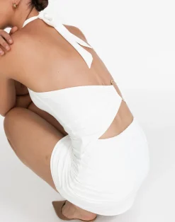 Speakeasy Mini Dress (White)*CHARCOAL Sale