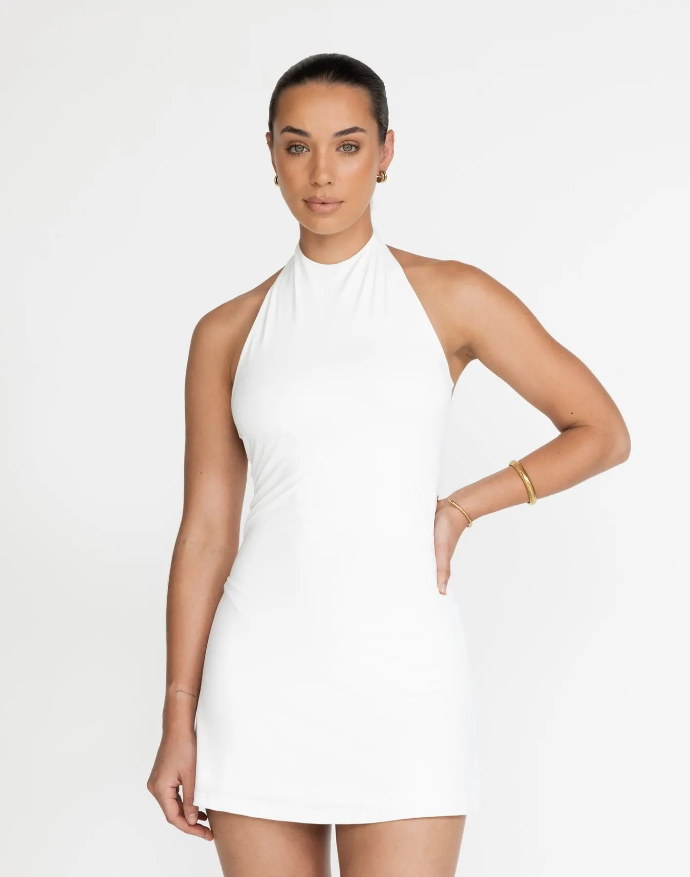 Speakeasy Mini Dress (White)*CHARCOAL Sale