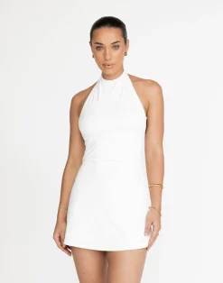 Speakeasy Mini Dress (White)*CHARCOAL Sale