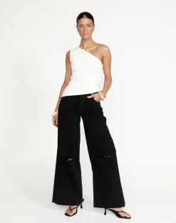 Stephanie Top (White)*CHARCOAL Discount