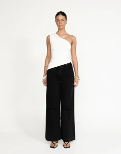 Stephanie Top (White)*CHARCOAL Discount