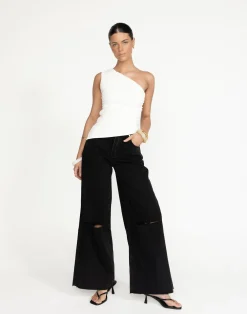 Stephanie Top (White)*CHARCOAL Discount