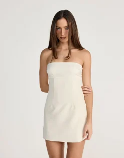 Suki Mini Dress (Cream)*CHARCOAL Hot