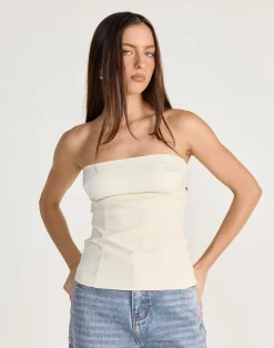 Suki Top (Cream)*CHARCOAL Hot
