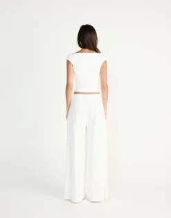 Sunkissed Top (White)*CHARCOAL Hot
