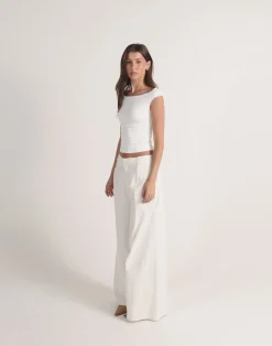 Sunkissed Top (White)*CHARCOAL Hot