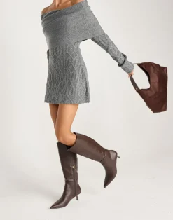 Tammy Shoulder Bag (Chocolate Suede) - By*Billini Discount