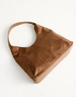 Tammy Shoulder Bag (Dark Tan Suede) - By*Billini Best