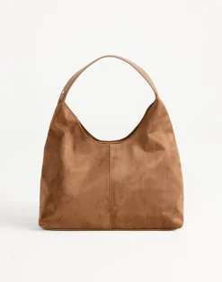 Tammy Shoulder Bag (Dark Tan Suede) - By*Billini Best