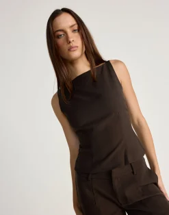 Tanner Top (Chocolate)*CHARCOAL CLOTHING Clearance