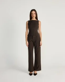 Tanner Top (Chocolate)*CHARCOAL CLOTHING Clearance