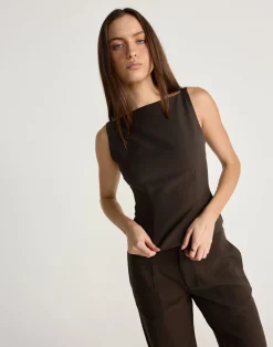 Tanner Top (Chocolate)*CHARCOAL CLOTHING Clearance