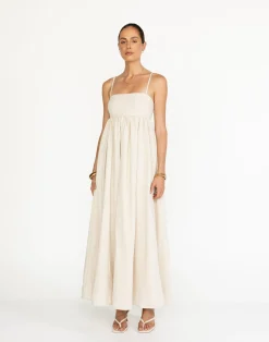 Tarsha Maxi Dress (Oat)*CHARCOAL Clearance