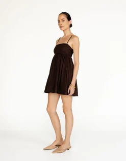 Tarsha Mini Dress (Chocolate)*CHARCOAL Sale