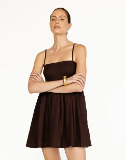 Tarsha Mini Dress (Chocolate)*CHARCOAL Sale