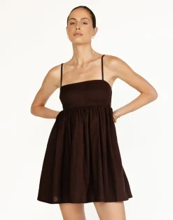 Tarsha Mini Dress (Chocolate)*CHARCOAL Sale