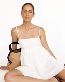 Tarsha Mini Dress (Off White)*CHARCOAL Fashion