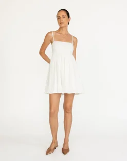 Tarsha Mini Dress (Off White)*CHARCOAL Fashion