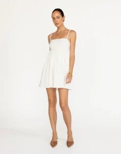 Tarsha Mini Dress (Off White)*CHARCOAL Fashion