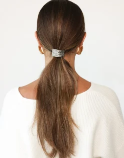 Tasha Hair Tie (Silver)*CHARCOAL Best