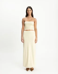 Tavina Maxi Skirt (Butter/White)*CHARCOAL CLOTHING Outlet