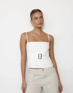 Terese Top (White)*CHARCOAL Hot