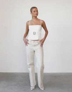 Terese Top (White)*CHARCOAL Hot