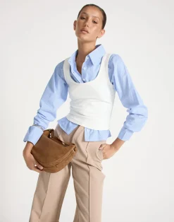 Teri Long Sleeve Shirt (Blue/ White Stripe)*CHARCOAL CLOTHING Hot