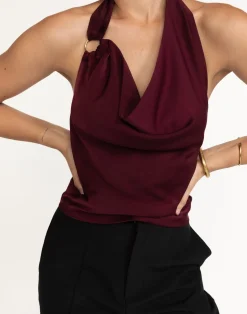 Theda Top (Plum)*CHARCOAL Hot