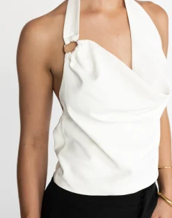 Theda Top (White)*CHARCOAL Clearance