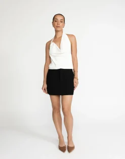 Theda Top (White)*CHARCOAL Clearance