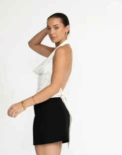 Theda Top (White)*CHARCOAL Clearance