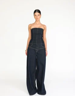 Toni Denim Corset (Indigo)*CHARCOAL Hot
