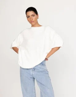 Tricia Top (White)*CHARCOAL New